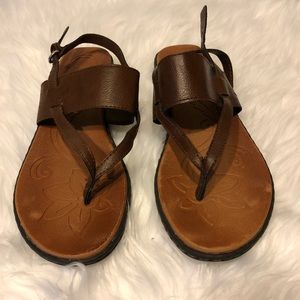 BOC Born Concepts Brown Leather Sandals SZ8